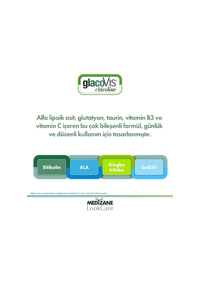 Medizane LookCare GlacoVIS Citicoline Gıda Takviyesi 30 Kapsül
