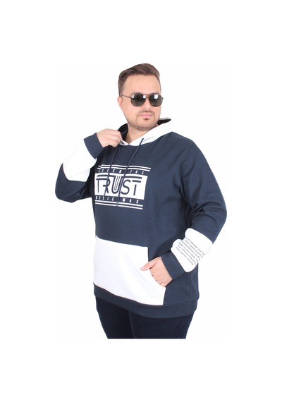 Moc Grande Mocgrande Büyük Beden Kapüşonlu Sweat Double Face Trust 25701 Lacıvert Lacivert Moc Grande Mocgrande Büyük Beden Kapüşonlu Sweat Double Face Trust 25701 Lacıvert Lacivert