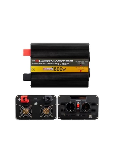 Powermaster 12-220v 12 Volt 1800 Watt Modified Sinus İnverter Pwr1800-12