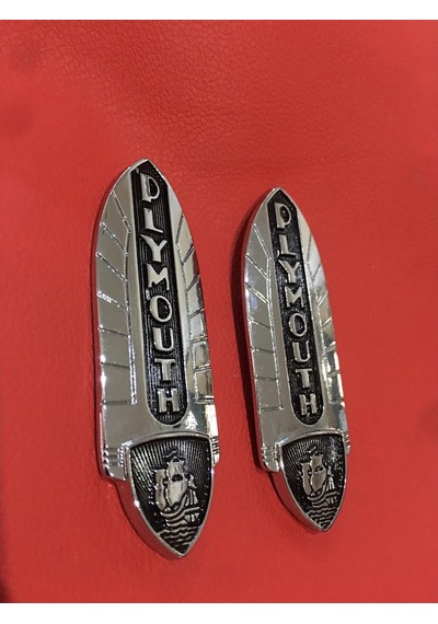 Plymouth Metal Arma - Plymouth Döküm Arma Etiketçilere (2 Adet)