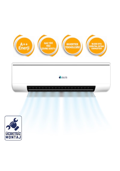 Aura 18000 BTU Duvar Tipi Inverter Klima