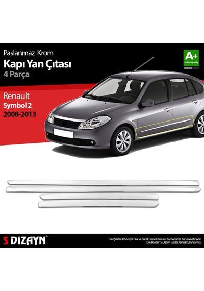 S-Dizayn Renault Symbol 2 Krom Kapı Yan Çıtası   2008-2013