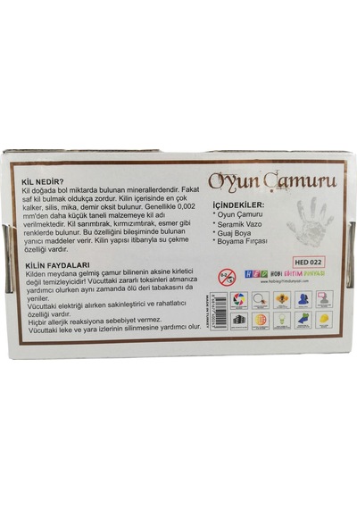Oyun Çamuru Seramik Hamur Doğal Kil Fırçalı Guaj Boyama Seti