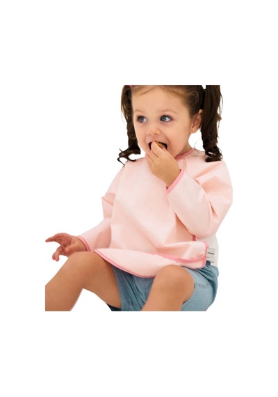 Miniboni Oyun & Mama Önlüğü Uzun Kollu - Pink