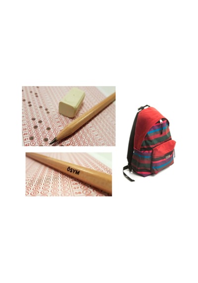 Faber-castell Okul Çantası Örgü Desenli Bordo Faber-castell Natural Ösym Kurşun Kalemi 20"li 2,5 B Natural