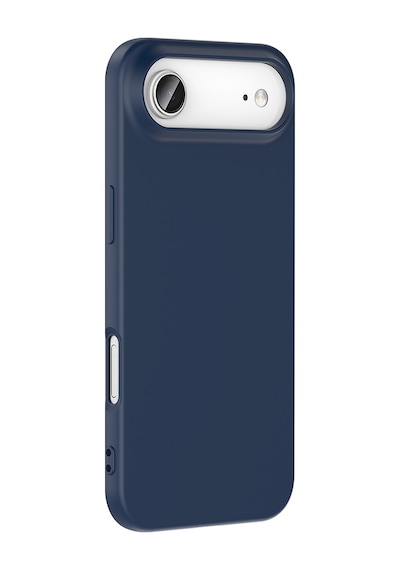 Adige Apple Uyumlu iPhone 17 Air Kılıf Mara Lansman Soft Silikon İçi Kadife Lacivert