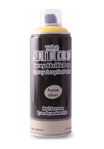 Artdeco Akrilik Sprey Boya 400 Ml Açık Sarı Y-400-130 Çok Renkli