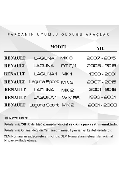Renault Laguna İçin Contalı Yakıt Pompası Montaj Halkası