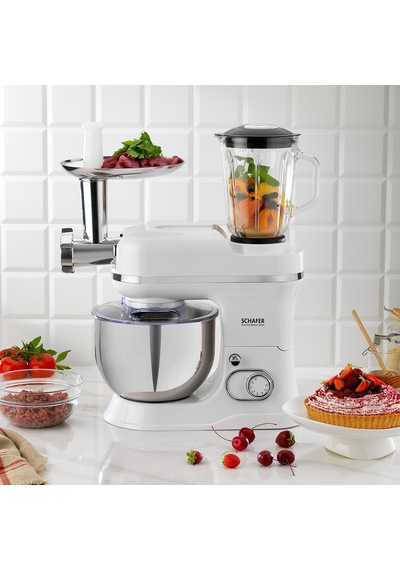 Schafer Prochef Master Multi Kıyma Aparatlı Stand Mikser 5 L-beyaz