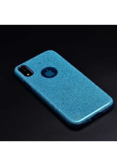 Apple Uyumlu iPhone Xr 6.1 Kılıf Zore Shining Silikon Mavi