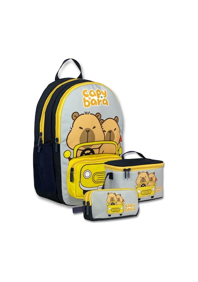 Capybara Unisex Capybara Seyahatte Üçlü İlkokul Okul Çanta Seti - Setcpb6218a Çok Renkli