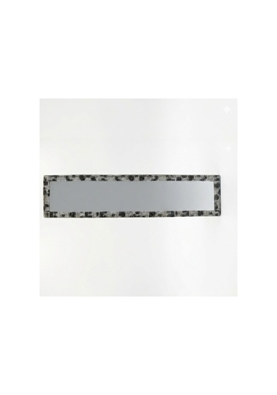 Trobus İç Dikiz Aynası Geniş Kristal Taşlı Tırnaklı 29,5x7 Cm Leopar Desenli
