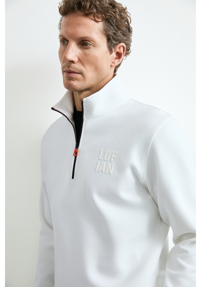 Lufian Chase Erkek Sweatshirt Kırık Beyaz Kırık Beyaz 112030213100510