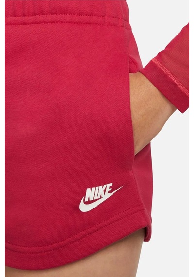Nike Sportswear Essential Fleece Women's Short Kadın Pamuklu Şort Kırmızı Kırmızı