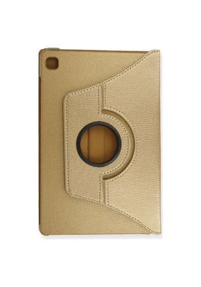 Samsung Galaxy Uyumlu  T500 Tab A7 10.4 Kılıf 360 Tablet Deri Kılıf - Gold Arka Kapak