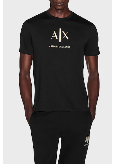Armani Exchange Logolu Pamuklu Bisiklet Yaka T Shirt Erkek T Shirt Xm003114 Af10356 Uc001 Siyah