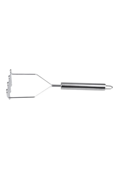 İnox Paslanmaz Metal Patates Ezici Püre Yapıcı 27 Cm Ahşap - Şeffaf