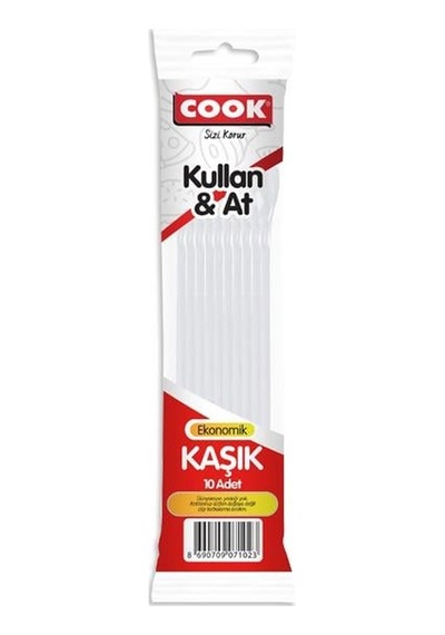 Lüks Plastik Kaşık 10 Lu