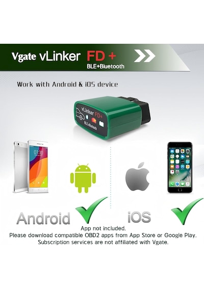 Vgate Vlinker Fd+bluetooth 4.0 Obd2 Tarama Aracı, İos, Android Ve Windows İçin Teşhis Kod Okuyucu - Tarama İçin Yap Genel Vgate Vlinker Fd+bluetooth 4.0 Obd2 Tarama Aracı, İos, Android Ve Windows İçin Teşhis Kod Okuyucu - Tarama İçin Yap Genel
