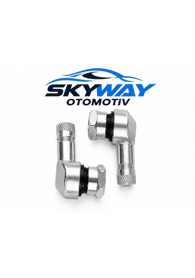 Motosiklet Krom Açılı Sibop Seti 2 Adet 11,5 Mm