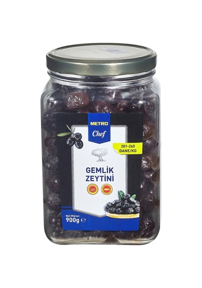 Gemlik Siyah Zeytin Coğrafi İşaretli 900 G - 4 Adet Tarı