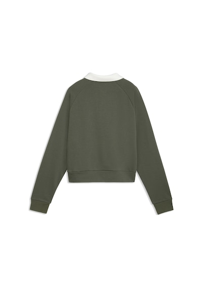 Puma Class Polo Kadın Haki Günlük Stil Sweatshirt 69582186 Yeşil