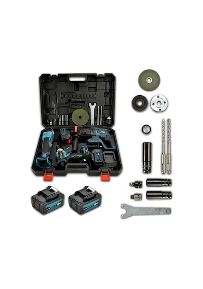 Prohummer Ph023 58vf Ultra Akülü 3lü Set - Matkap + Somun Sıkma + Avuç Taşlama