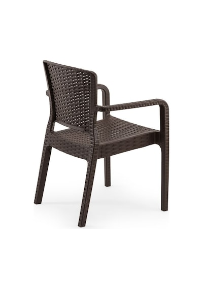 Bintaşmobilya Rattan Plastik 6 Kişilik Dış Mekan Bahçe Masa Sandalye Takımı Venge
