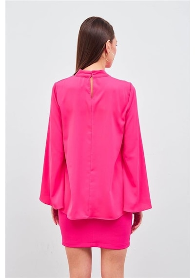 Sateen Kolye Detaylı Bluz 3067-1006 001