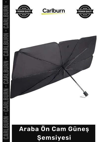 Otogüneşlik Isı Geçirmez 140x80cm 10 Telli Titanyum Gümüş Kaplama Çelik Araba Ön Cam Güneş Şemsiyes