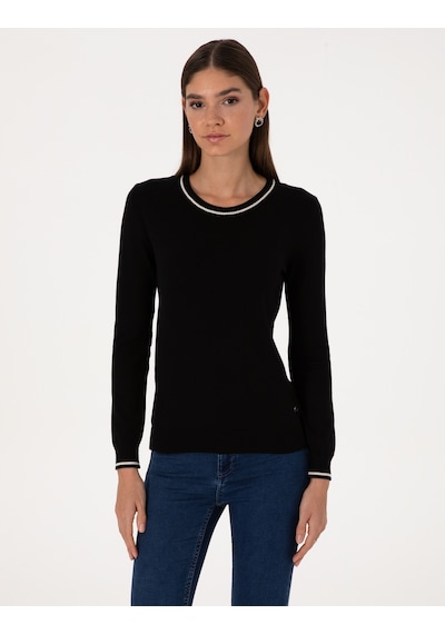 Pierre Cardin Kadın Siyah Kazak /triko 50315910-vr046 Siyah
