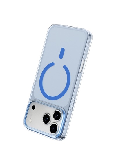 Apple İphone 18 Pro Combo Sert Şeffaf Magsafe Kapak - Açık Mavi