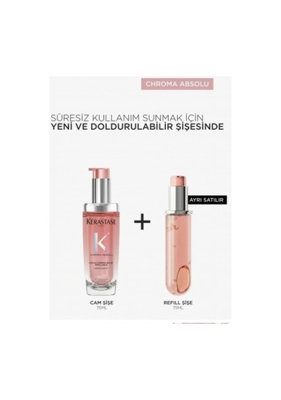 Chroma Absolu L'huile Chroma Eclat Boyalı Saçlar Için Bakım Yağı 75 Ml Yeniden Doldurulabilir