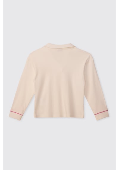 Panço Kız Çocuk Yakalı Ekru Pijama Takımı 2621gk39004 Krem