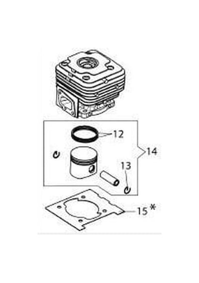 Emak 61330204 Silindir + Piston Seti 40mm Sparta441, Bcf420