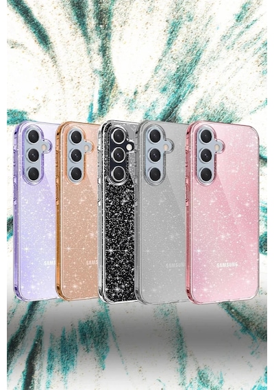 Newface Samsung Galaxy A25 5g Kılıf Glow Kapak - Siyah Şeffaf