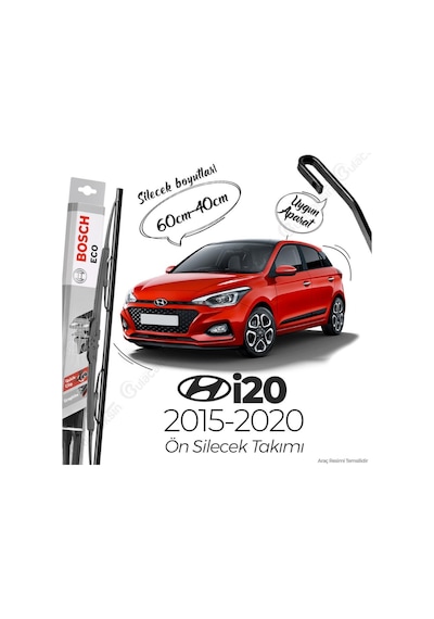 Hyundai İ20 Silecek Takımı Bosch Eco 2015-2020