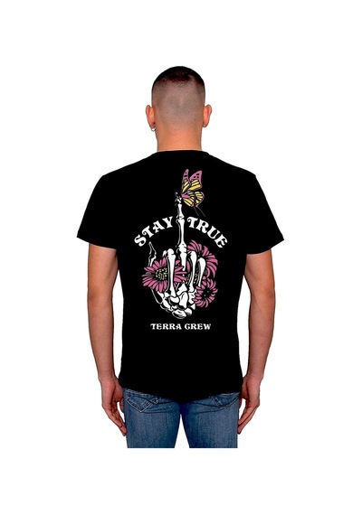 Stay True Terra Crew Skull Skeleton Tişört Unisex T-shirt 001