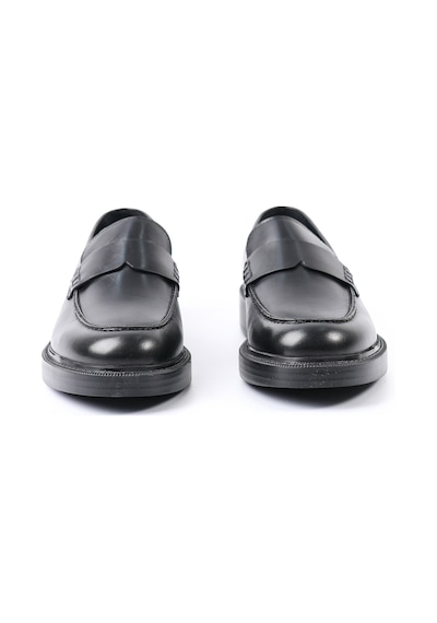 Tuna Hakiki Antik Deri Siyah Loafer Erkek Ayakkabı - E4291 Siyah Antik