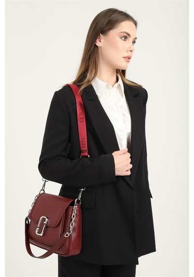 Silver Polo Sp1147 Kadın Omuz Çantası Düz Bordo-bordo