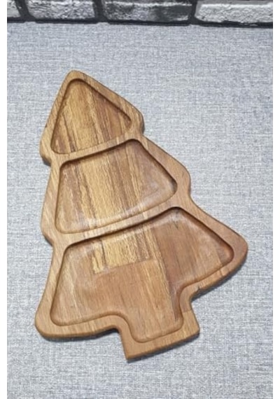 Ahşap Çam A Ac Servis Sunum Taba Ve Çerezlik 30cm Açık Gri