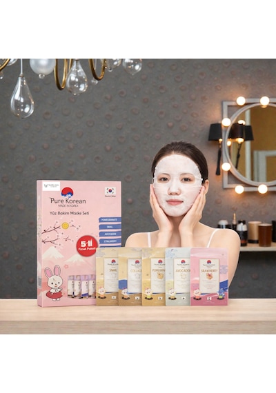 Wanda Nara Cosmetics Pure Korean Yüz Bakım Maske Seti 5'li