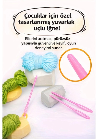 Keçe'den 10 Adet El İşi Dikiş Kiti Desenli Kolay Ve Eğlenceli Hobi Eğitici Öğretici Figür 2