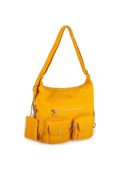Nas Bag Unisex Zararlı Kimyasal İçermeyen Su İtici Özelliğe Sahip Omuz Ve Sırt Çantası Dönüştürülebilir Tasarım Hardal