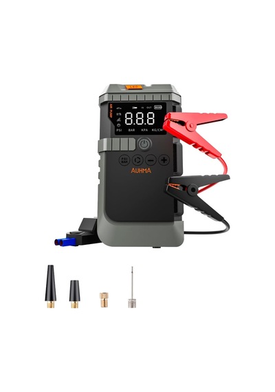 Tr Araç Akü Takviye Jump Starter + Hava Kompresörü 12000 Mah 150 Psi Dijital Ekran