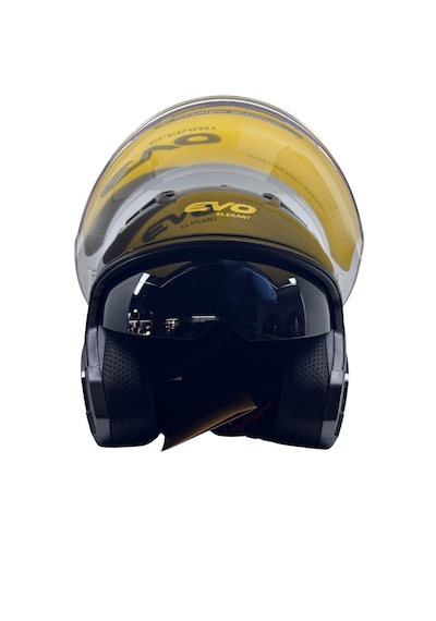 Kask Evo Marka Çenesiz Yarım Kask Sİyah