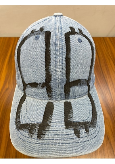 Denim Jean Kot Kumaş Vintage Yıkamalı Unisex Cap Şapka Mavi - Açık Mavi