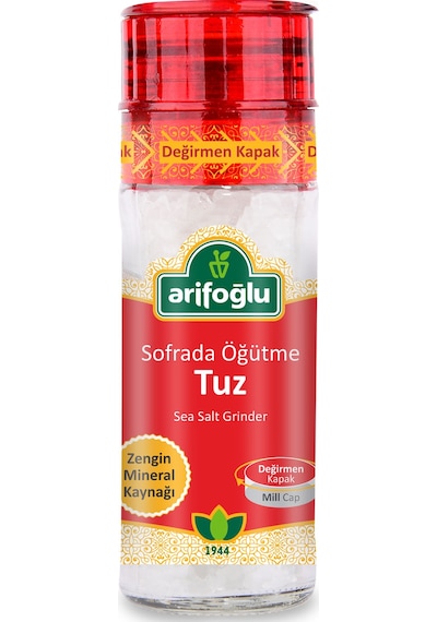 Arifoğlu Sofrada Öğütme Tuzu Değirmenli 125 G