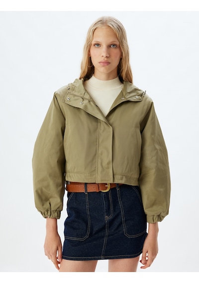 Koton Crop Ceket Oversize Fermuarlı Kapüşonlu Çıtçıt Düğmeli Su Geçirmez Haki 5wal20121ıw Haki Koton Crop Ceket Oversize Fermuarlı Kapüşonlu Çıtçıt Düğmeli Su Geçirmez Haki 5wal20121ıw Haki