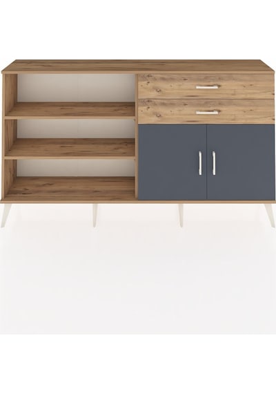 Arges Konsol 3 Raflı 2 Çekmeceli 2 Kapaklı 176x30x99 Çam-antrasit Çam-antrasit/çam Arges Konsol 3 Raflı 2 Çekmeceli 2 Kapaklı 176x30x99 Çam-antrasit Çam-antrasit/çam